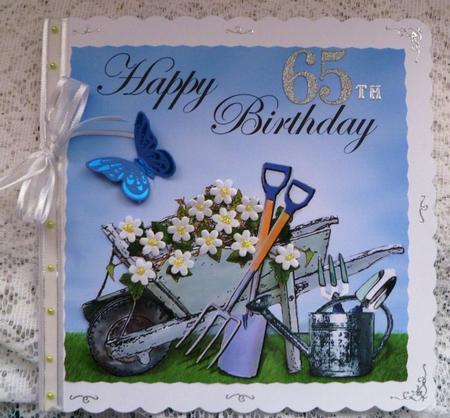 8 x 8 Gardening Birthday Scalloped Corner Topper by Maz Kfk
