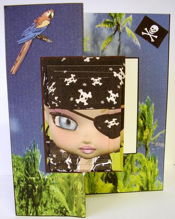 Morgana the Pirate Foldback Card with Simple Pyramage by Maz Kfk
