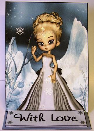 Snow Princess Easel Card by Maz Kfk