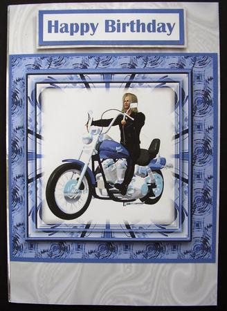 Blue Biker Feather Edge by Maz Kfk