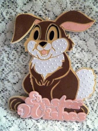 Easter Wishes Rabbit Card by Maz Kfk