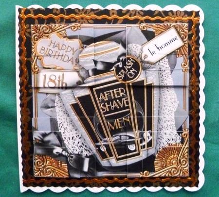 Art Deco 18th Silver Aftershave 5in Corner Stacker by Maz Kfk
