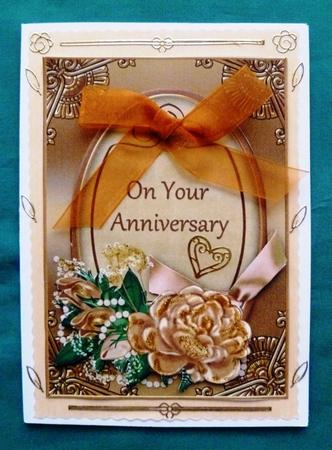 Coffee Rose Gold Anniversary Oval 7x5in Floral Step by Step by Maz Kfk