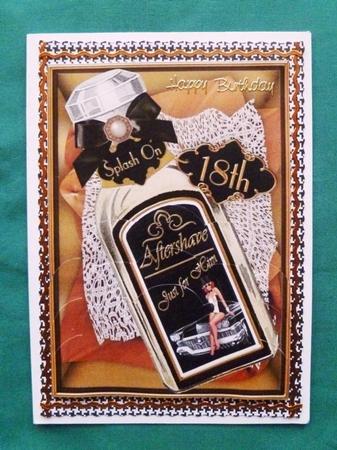 Mens 18th Black Aftershave 7x5 Scallop Bottom Stacker by Maz Kfk