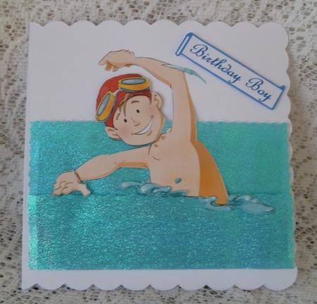 Swimmer Boy Decoupage Sheet by Maz Kfk