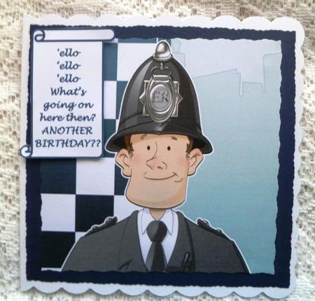 Policeman Dude 8x8 Quick Card by Maz Kfk