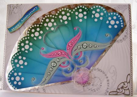 Anniversary Swirls Fan & Stand by Maz Kfk