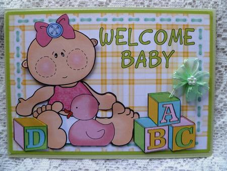 Building Blocks - Baby Girl with Duck by Maz Kfk