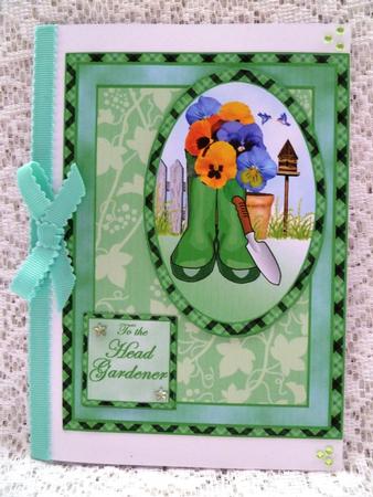Green Wellies Quick Card by Maz Kfk