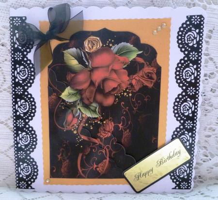 Shaped Red Rose Pocket Card by Maz Kfk