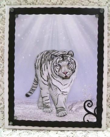 White Tiger Card Topper by Maz Kfk