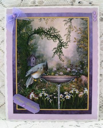 'a Quick Stop' Bird Card Topper by Maz Kfk