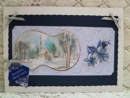 Vintage Church with Topper and Decoupage by Maz Kfk