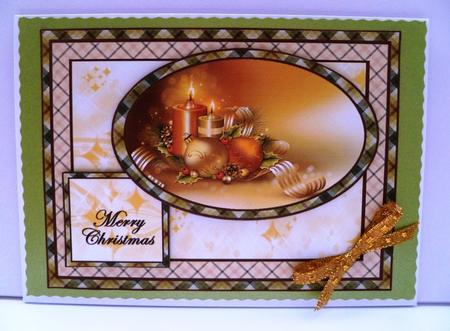 Gold Candles - Christmas Quick Card by Maz Kfk