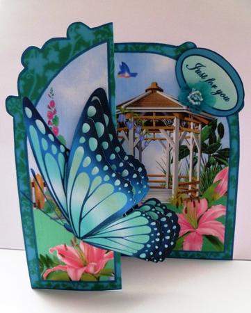 Butterfly Fold Back gazebo with Lilies by Maz Kfk