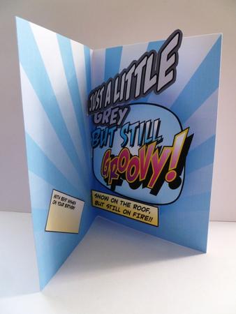 Grey But Groovy Pop Up Birthday Card by Maz Kfk