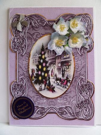 Town Christmas Tree with Topper and Decoupage by Maz Kfk