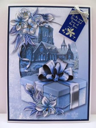 Christmas Gift Box & Winter Flowers by Maz Kfk