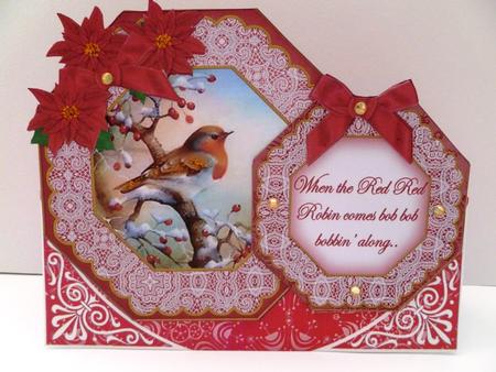 When the Red Red Robin Comes Bobbin! Double Octagon Card Kit by Maz Kfk