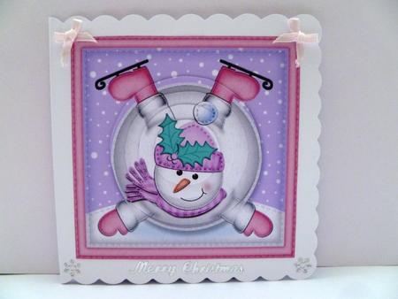 Xmas Oops Snowman Snowball Circle Pyramage Topper by Maz Kfk
