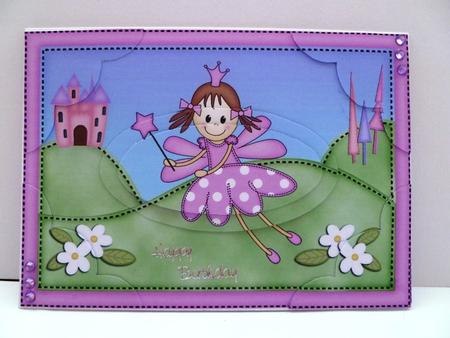 A5 Fairy Twinkletoes Scallop Corners and Pyramage by Maz Kfk