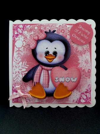 Snowflake Silhouette Quick Topper - Pink by Maz Kfk
