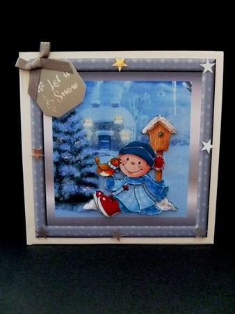My Friend the Robin Card with Decoupage by Maz Kfk