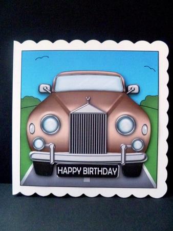 Rolls Royce Quick Card N 3D Decoupage by Maz Kfk