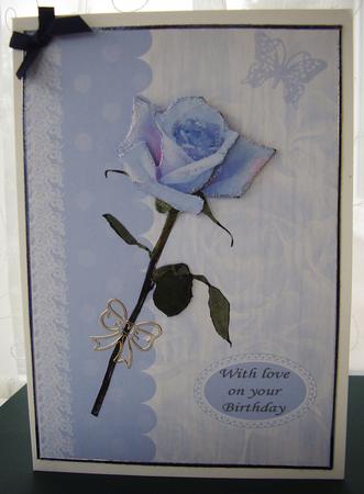 A Single Stem Blue Rose by Maz Kfk