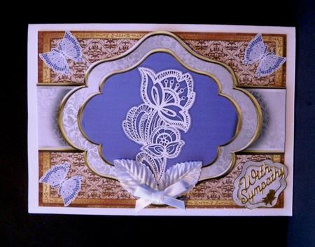 Lace Charms - Thanks - Birthday - Ribbon Sash Quick Card by Maz Kfk