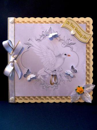 White Dove with Rings Topper 2 by Maz Kfk