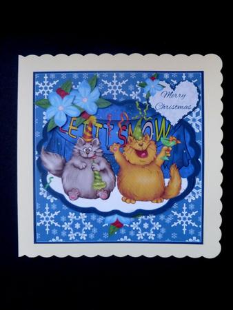 Cool Cat Let It Snow, Christmas Mini Kit by Maz Kfk