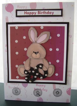 30th Birthday Bunny Decoupage by Maz Kfk