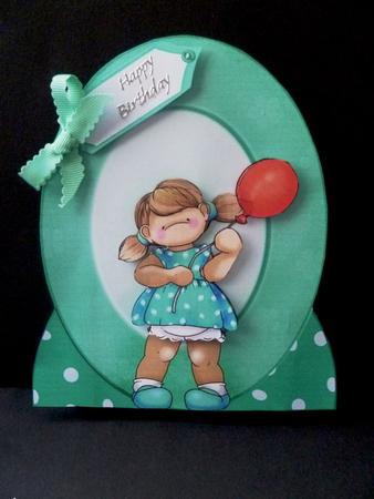 Balloon Doodles Shaped Card by Maz Kfk