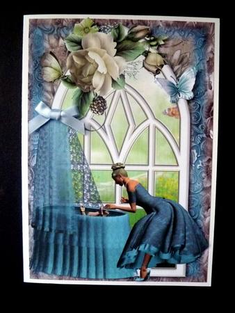 Mother and Baby Crib by the Window Topper by Maz Kfk