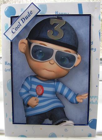 Cool Little Dude A4 Card Front by Maz Kfk