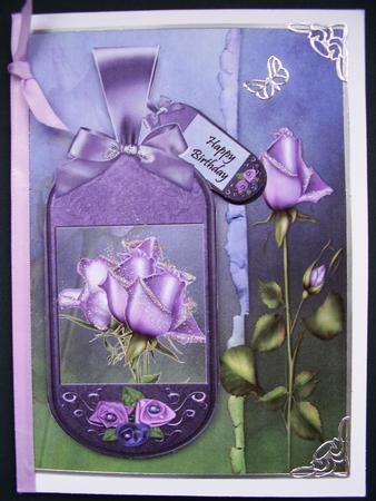 A4 Lavender Rose Tag by Maz Kfk