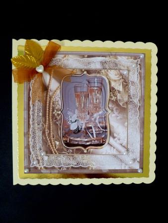 Anniversary Wishes 8x8 Card and Pyramid Mini Kit by Maz Kfk