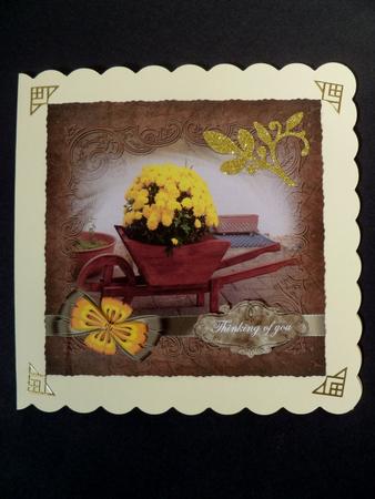 Male Card Vintage Wheel Barrow by Maz Kfk