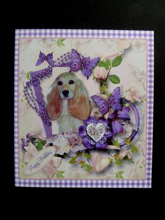 Cocker Spaniel Picture with Decoupage by Maz Kfk