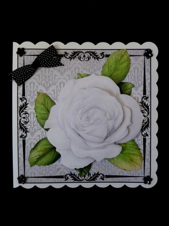 White Rose Decoupage Sheet by Maz Kfk