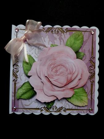 Light Pink Rose Decoupage Sheet by Maz Kfk