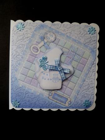 Baby Boy Patchwork 7 x 7 Card by Maz Kfk