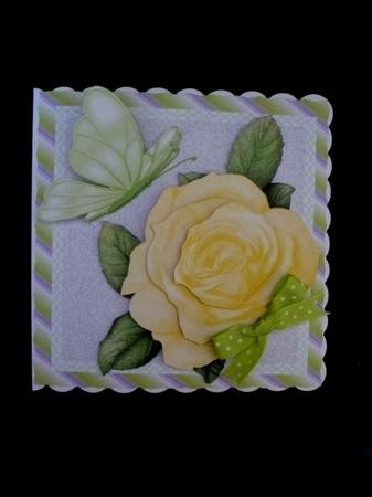 Yellow Rose Decoupage Sheet by Maz Kfk