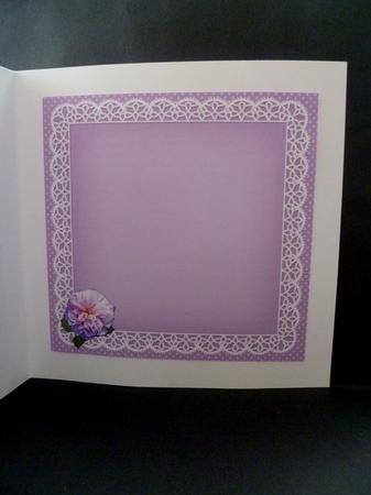 8 x 8 Flowers Butterflies & Lace Matching Insert Panel by Maz Kfk