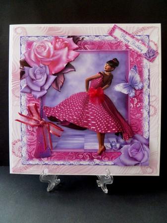 Polka Dots and Roses Card Front Kit by Maz Kfk