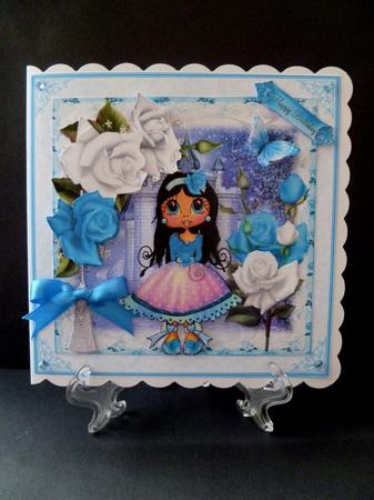 Beautiful the Little Princess Card Front Kit by Maz Kfk
