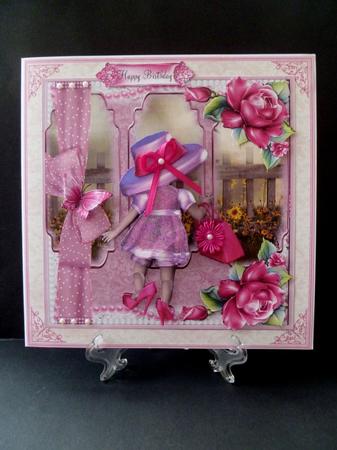 Little Lady Roses and Pearls Card Front Kit by Maz Kfk