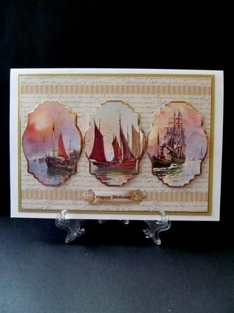 Sailing at Sunset Panel Card With by Maz Kfk