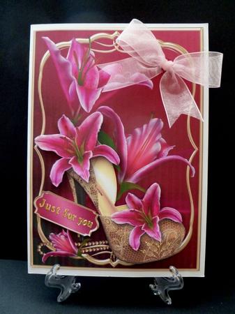 Lily Shoe Decoupage Card by Maz Kfk